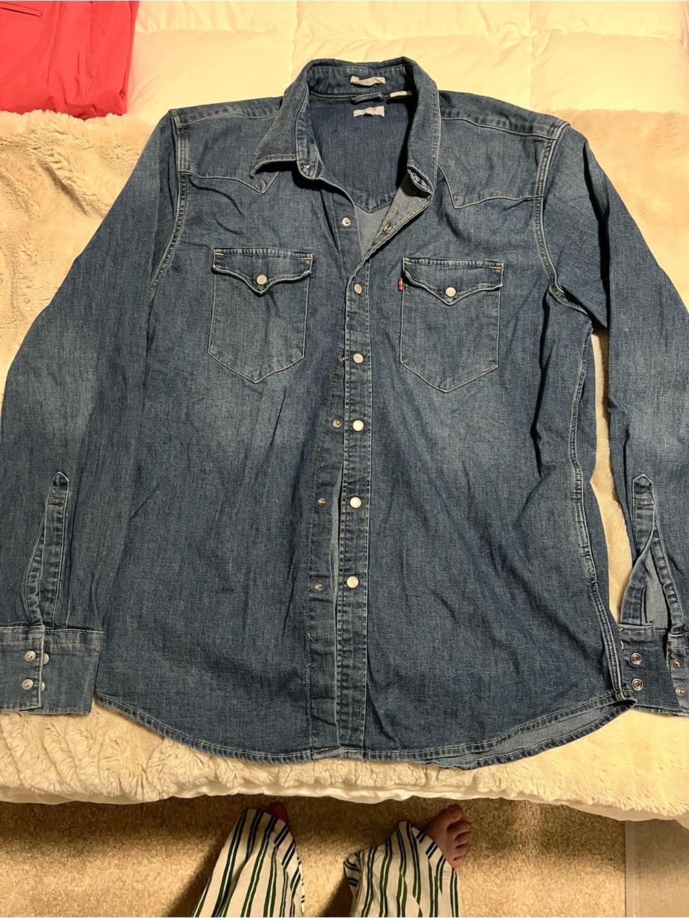 Levi's Denim Western Shirt - Medium Blue
